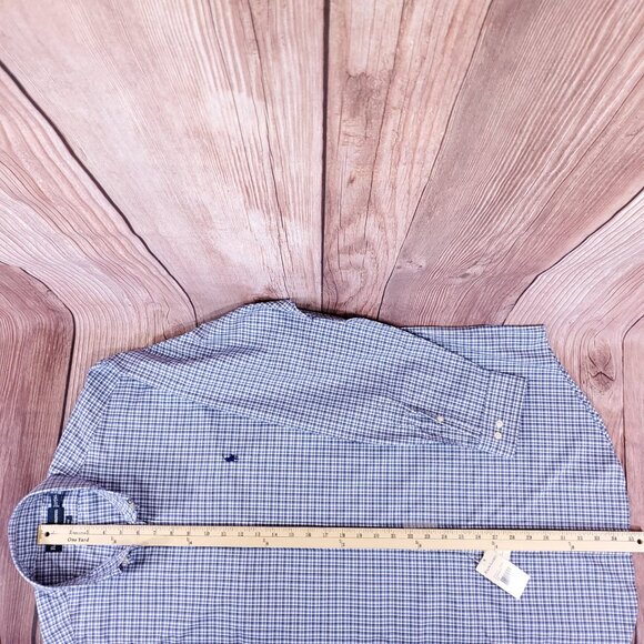 Ralph Lauren Shirt Mens 17 XL Classic Fit Blue Gingham Plaid Button Down Shirt - Picture 16 of 16